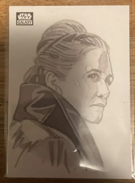 2022 Topps Star Wars Galaxy cromato: scheda schizzo di Robert Hendrickson 1/1-