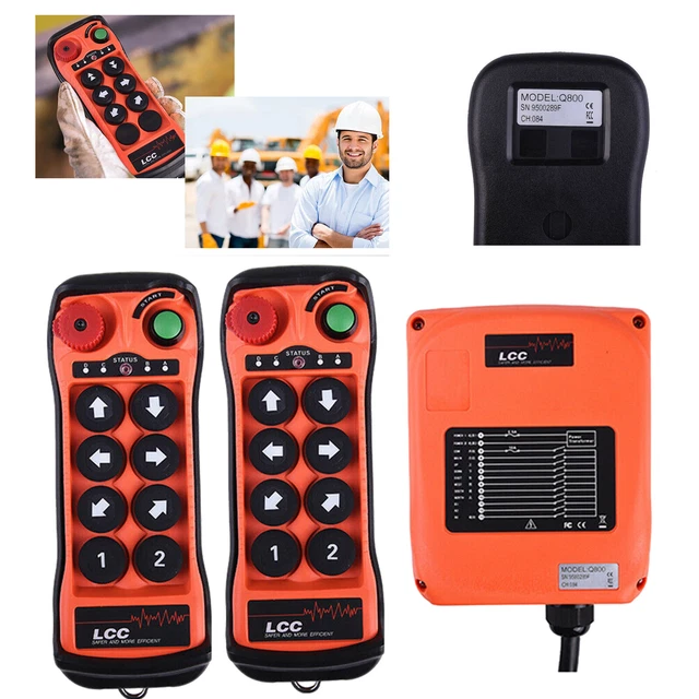 12V380V 8BUTTON DOUBLE Speed Hoist Crane Industrial Wireless Remote