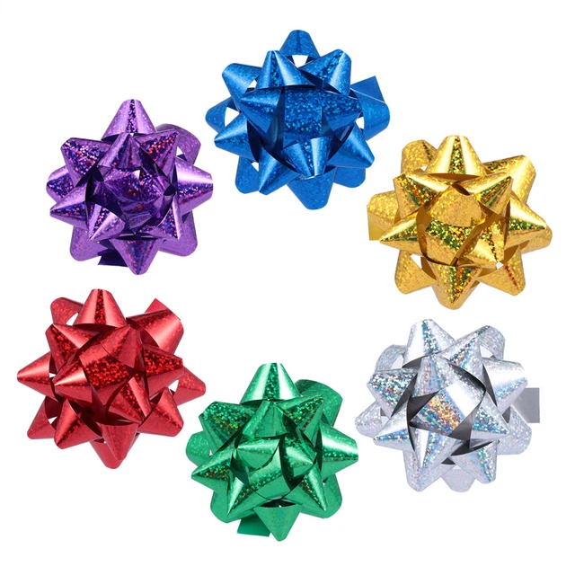 100 Pcs Fiore Stella Laser L'animale Domestico Fiocchi Di Natale Per Regali