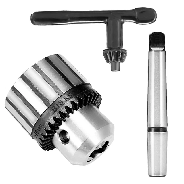 1/8&quote; - 5/8&quote; Drill Chuck with Chuck Key & MT2-B18 Arbor Heavy Duty
