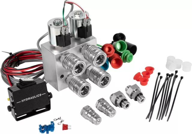 Hydraulic Multiplier, SCV Splitter / Diverter Valve with Couplers and Switch Box