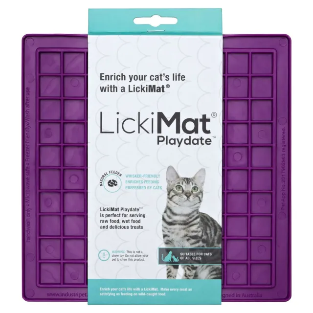 LickiMat Playdate Chat Violet, Chats Anti-schling-matte, Neuf