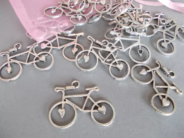 15 X Bicycle, Bike,Cycle Antique Silver Tibetan Metal Charms/Pendants