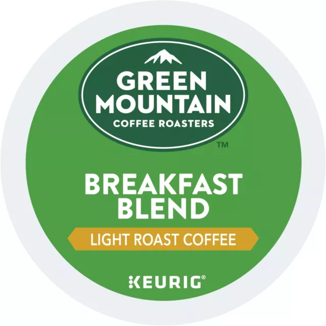 Green Mountain Breakfast Blend Coffee 24 to 144 Keurig K cup Pods Pick Any Size