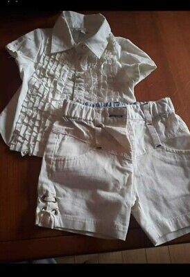 #Back2eBay Competo Set 2 Pezzi Bambina Pantaloni + camicia Microbe