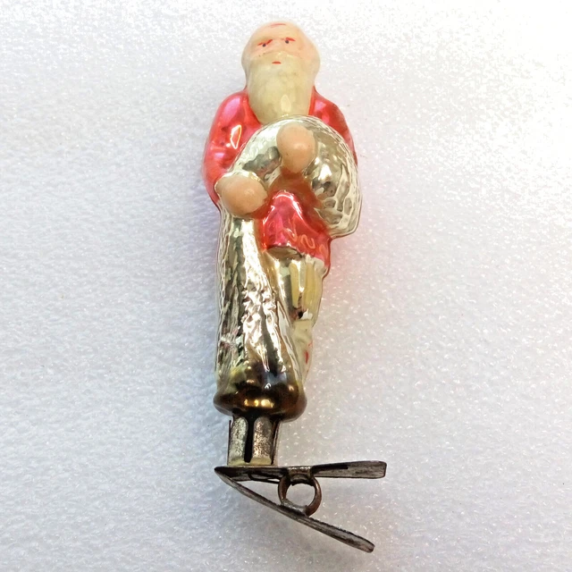 Vecchio ornamento di Natale in vetro vintage X-mas Abete Decorazione di...