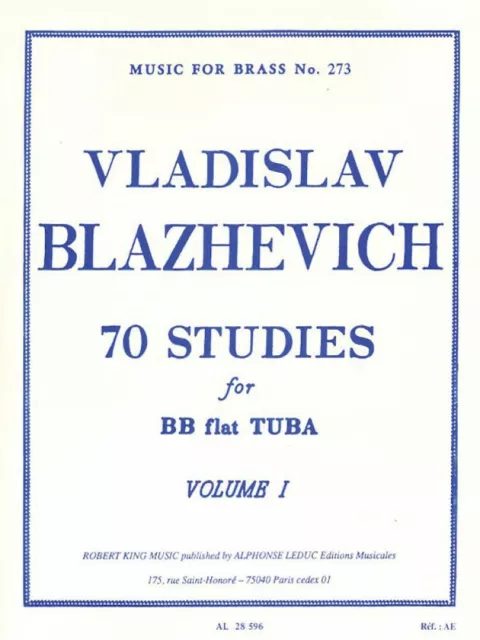 70 Studies for Bb Tuba Volume I Method Book Music Instruction NEW 048185234