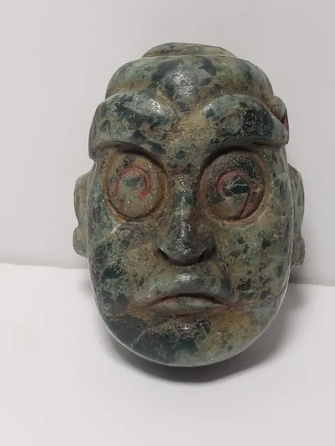 Pre-Columbian Jade   Mayan Chacc God Pendant