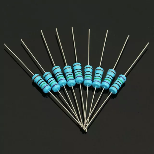 500pcs    1% 1ohm~1M 1W Metal Film Resistors Resistance Assortment Kit 50 Values