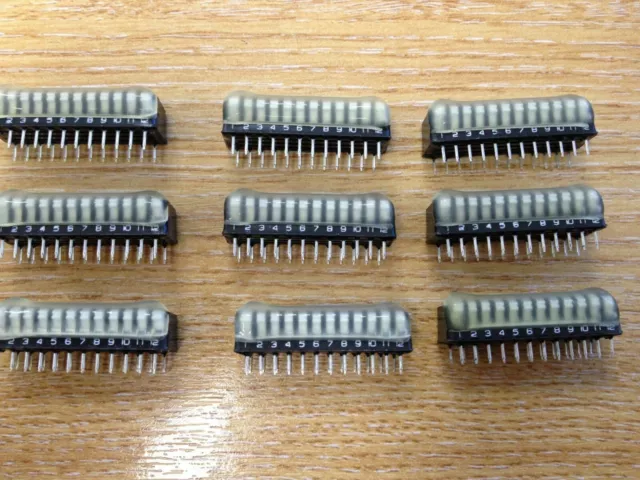 LOT OF 9pcs  AMP 2-382394-2   Piano DIP Switch 12-Switches SPST Through Hole