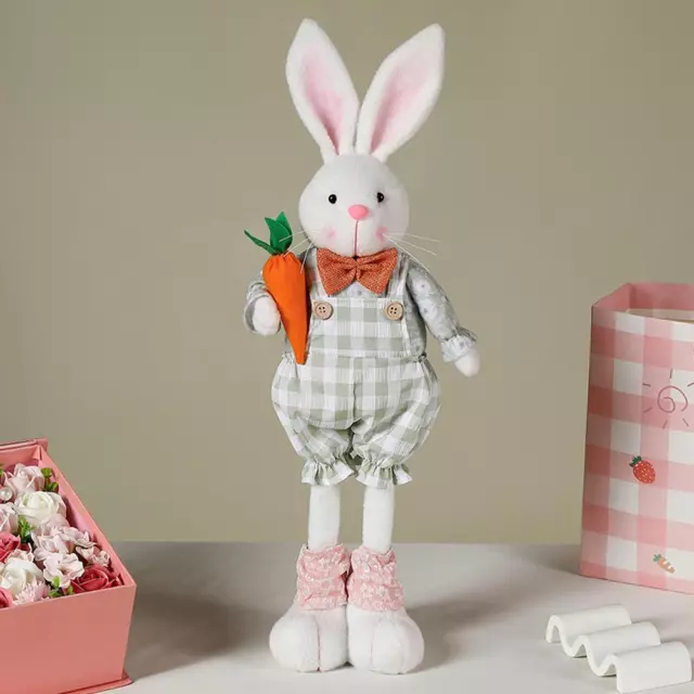Gnomo coniglietto pasquale che allunga le decorazioni del coniglio per i regali[ 3