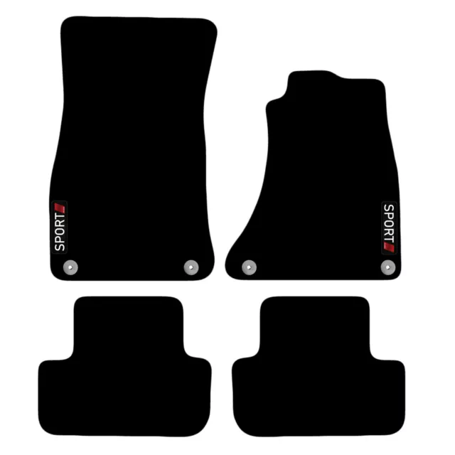 For Audi A5 Sportback 2009 to 2017 Tailored Carpet Car Mats with logo ,4 Clips