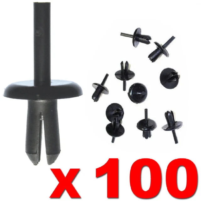 100X LAND ROVER Defender Wheel Arch Mud Spat Eyebrow Rivet Clips UK