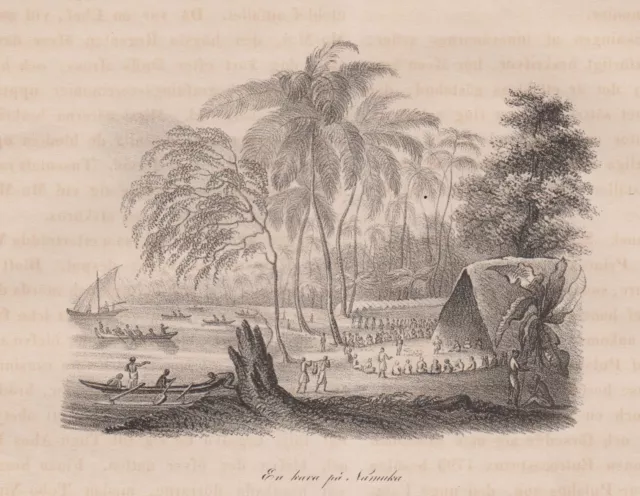 Tongainseln Tonga - Nomuka Original Litografía 1835