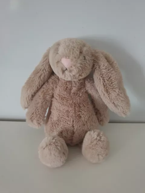 Jellycat Small Bashful Beige Bunny Rabbit Comforter Soft Cuddly Hug Toy 8"