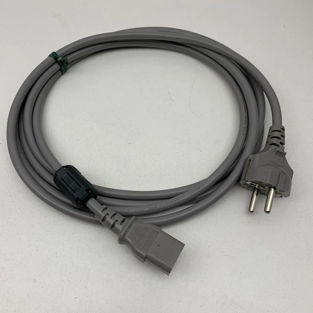 6ft Gray German Euro Plug to IEC Computer Cord 16A 250V