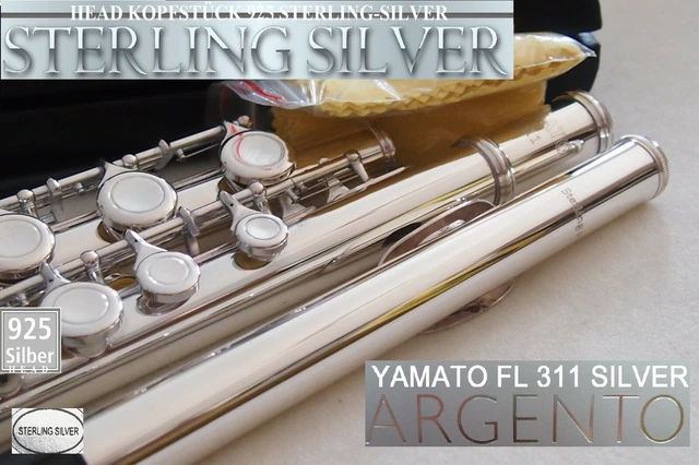 Yama. Querflöte Vollsilberkopf 925 SILVER HEAD FLUTE FLAUT PLATE 925 SIL