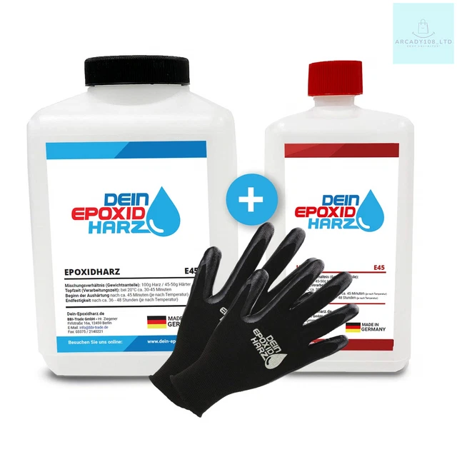 Epoxidharz 2,25 kg Fiberglas Kit | Profiqualität klar & geruchlos und