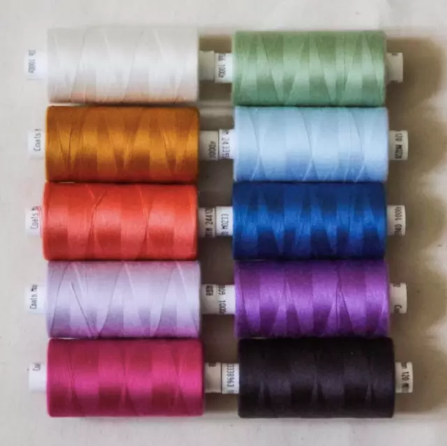 Coats Moon Supernova Mix 120s Sewing Thread - Box Of 10 Reels - 1000 Yard Spools