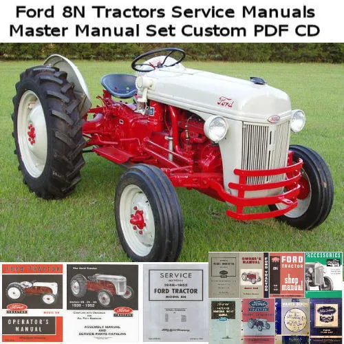 Ford 8n 9n Manual de Servicio de Tractores Manuales de Taller CD CD Personalizado **¡Bonito!**