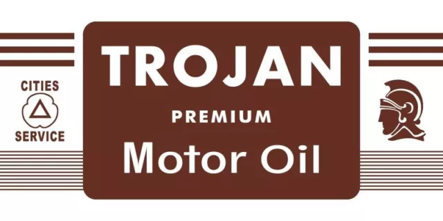 Cities Service Trojan Motor Oil NEW Sign 24x48" USA STEEL XL Size 10 lbs