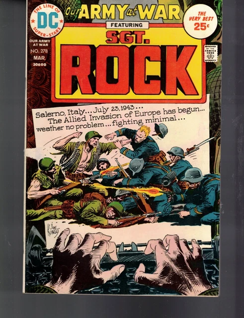 DC comics Our Army At War # 278 Sgt. Rock   Joe Kubert cover art