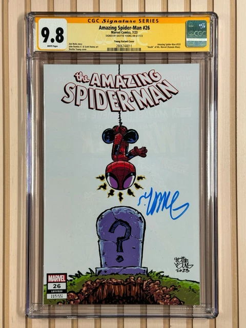 Amazing Spider-Man #26 2023 Marvel Comics Signed Skottie Young Variant CGC 9.8
