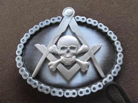 freemason hiram abiff  masonic biker buckle