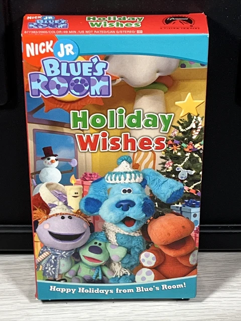 NICKELODEON BLUE’S CLUES Room Holiday Wishes VHS Video Tape Nick Jr ...