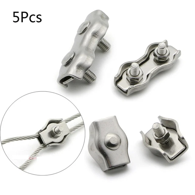 / 2 pilier Oeuf Acier inoxydable Bague Pince à boulon Pince à câble Accessoire