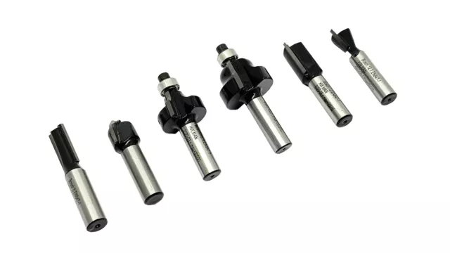 Bosch 6tlg Fresadora Metal Duro Set Madera Ø-schaft 8mm Accesorio en Maleta