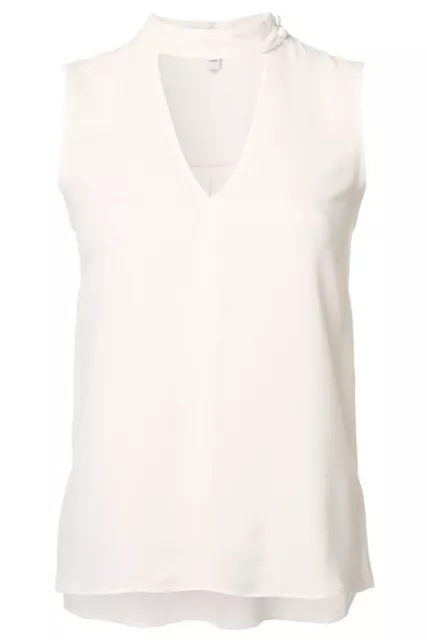 Derek Lam 10 Crosby Off White Silk Blend Sleeveless Top Shirt Blouse Size 4 NEW