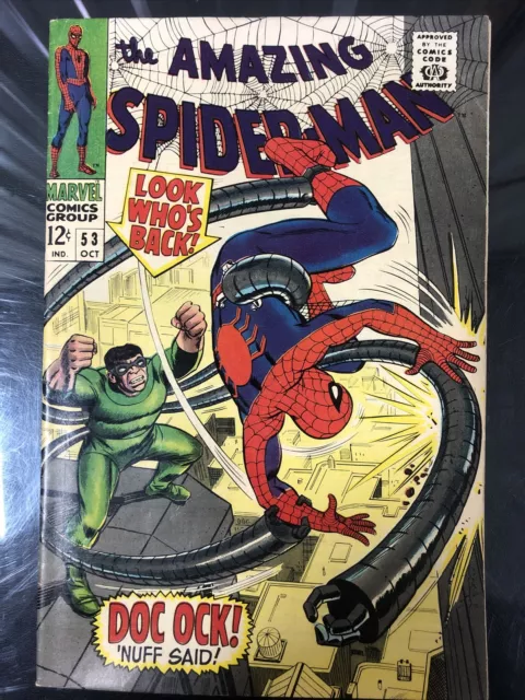 AMAZING SPIDER-MAN # 53 - Doctor Octopus Appearance - 1967 Nice!!
