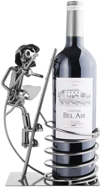 Objet Insolite BRUBAKER - Porte-Bouteille De Vin - Serveur/Sommelier - Sculpture En Métal - Carte De Voeux INCL. - Idée Cadeau Originale - La Cave Cadeau Insolite Objet Insolite BRUBAKER - Porte-Bouteille De Vin - Serveur/Sommelier - Sculpture En Métal - Carte De Voeux INCL. - Idée Cadeau Originale - La Cave Cadeau Insolite