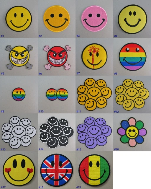 STICKER BRODÉ - SMILEY WINK