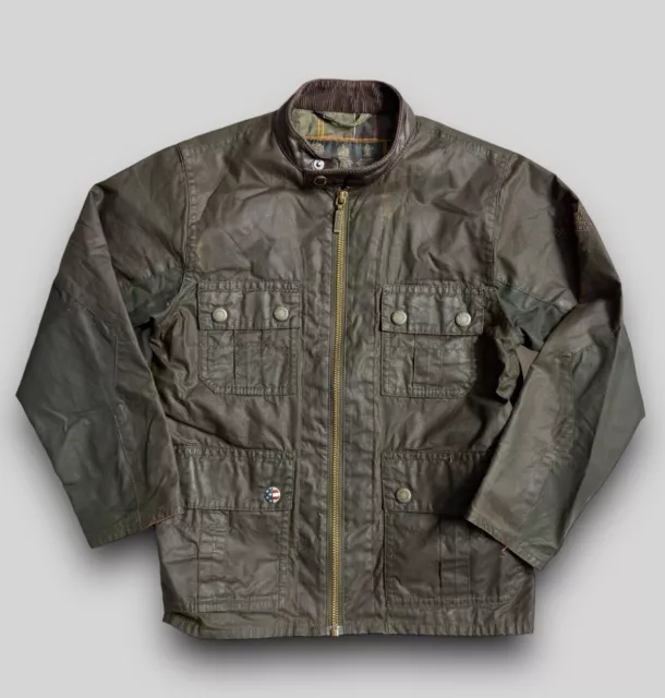 BARBOUR INTERNATIONAL STEVE McQueen Chico Wax Jacket Men s XXL Olive 159.95 PicClick UK