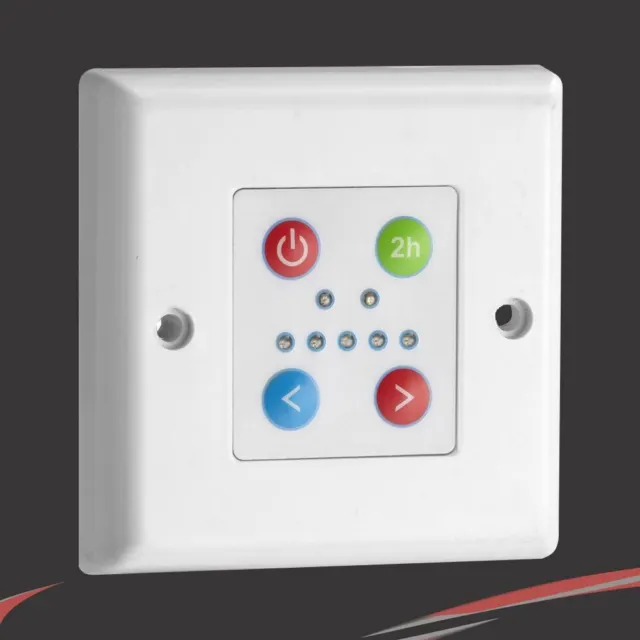 Controlador de pared termostático para radiadores de rieles de toalla eléctricos - blanco