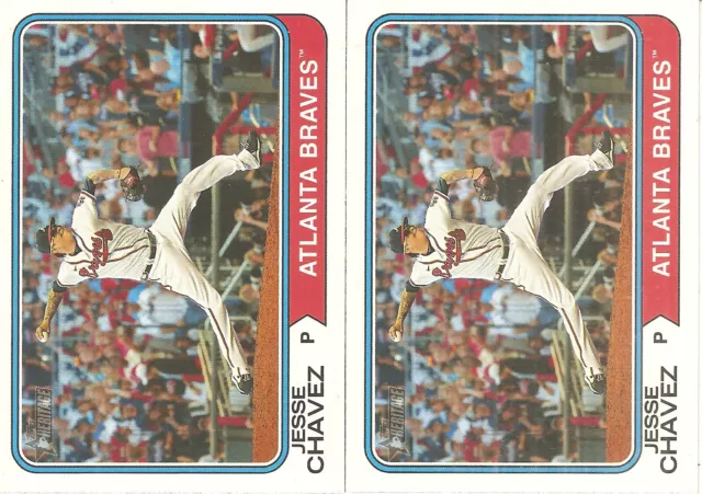 2 Card 2023 Topps Heritage Jesse Chavez Baseball Card Lot #120