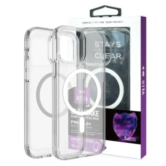 Ultimake Shockproof Transparent Magsafe Cover Case for iPhone 15 Pro Max (Transp