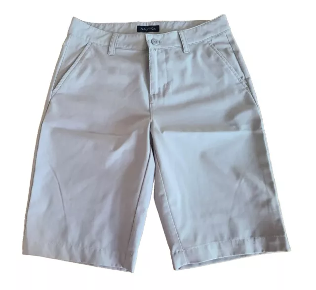 Nautica Short Golf Casual Boy's Size 14 (Waist 26") Gray EUC