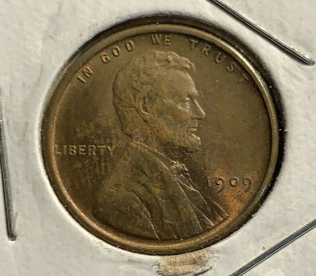 1909-P VDB Lincoln Wheat Cent Penny (BU - Brown) - Old U.S. Coins