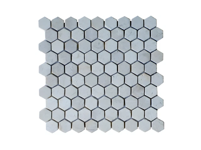 Mosaikfliesen - 1 Pack: 1 m² - Marmor - Grau - CARALIS