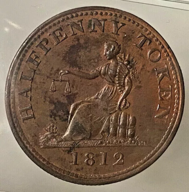 Lower Canada Halfpenny Bust Token 1812 Lc46A3 Breton 960 - Iccs Ms62