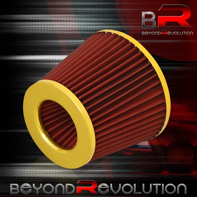 For Honda 2.5" Air Filter 63mm Cold Short Ram Intake Turbo Induction Clamp Gold