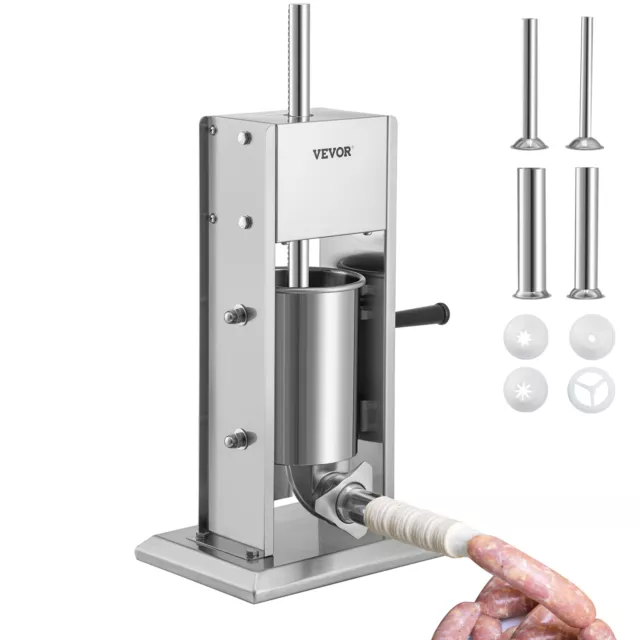 VEVOR Sausage Stuffer 3L Sausage Maker Meat Filler Machine Stainless Steel