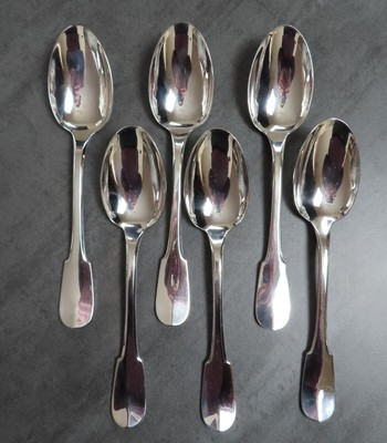 Christofle Ancien Christofle Couverts Grand Table Cuillères Acanthe Alfenide Plaqué Argent 