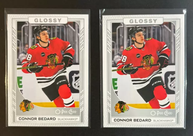 2023-24 Connor Bedard O-Pee-Chee Glossy 2 cards lot