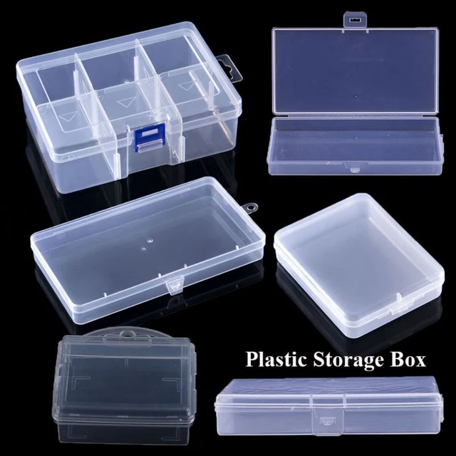 Transparent Jewelry Beads Container Square Small Items Case  Power Tools Holder