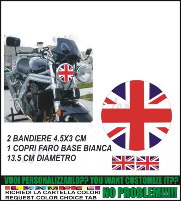 Adesivi Triumph Faro Bandiera Kit Compatibile