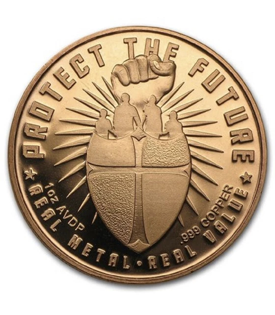 1 oz Copper Round - Bullion Not Bits - Safety In Numbers